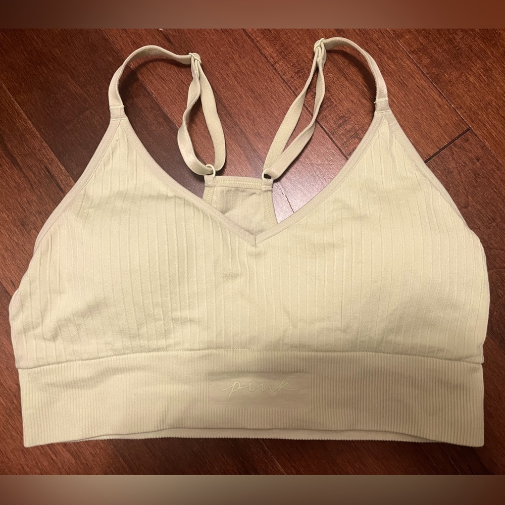 Pink Victoria’s Secret: Lime Sweetheart  Bra